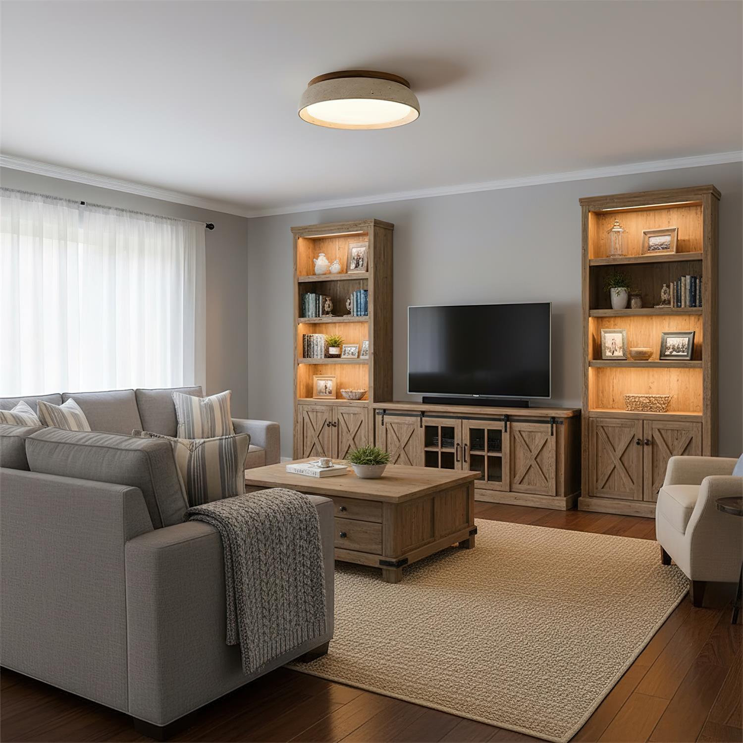 Zanli Travertine Ceiling Light