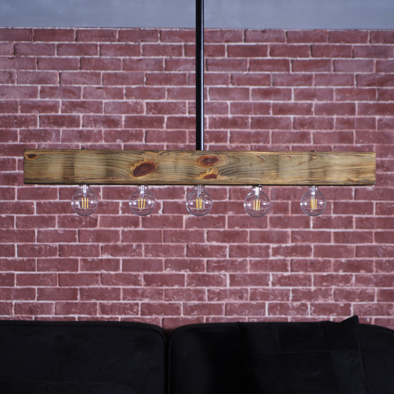 Talivan Linear Wooden Chandelier