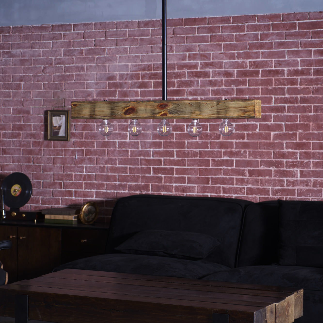 Talivan Linear Wooden Chandelier
