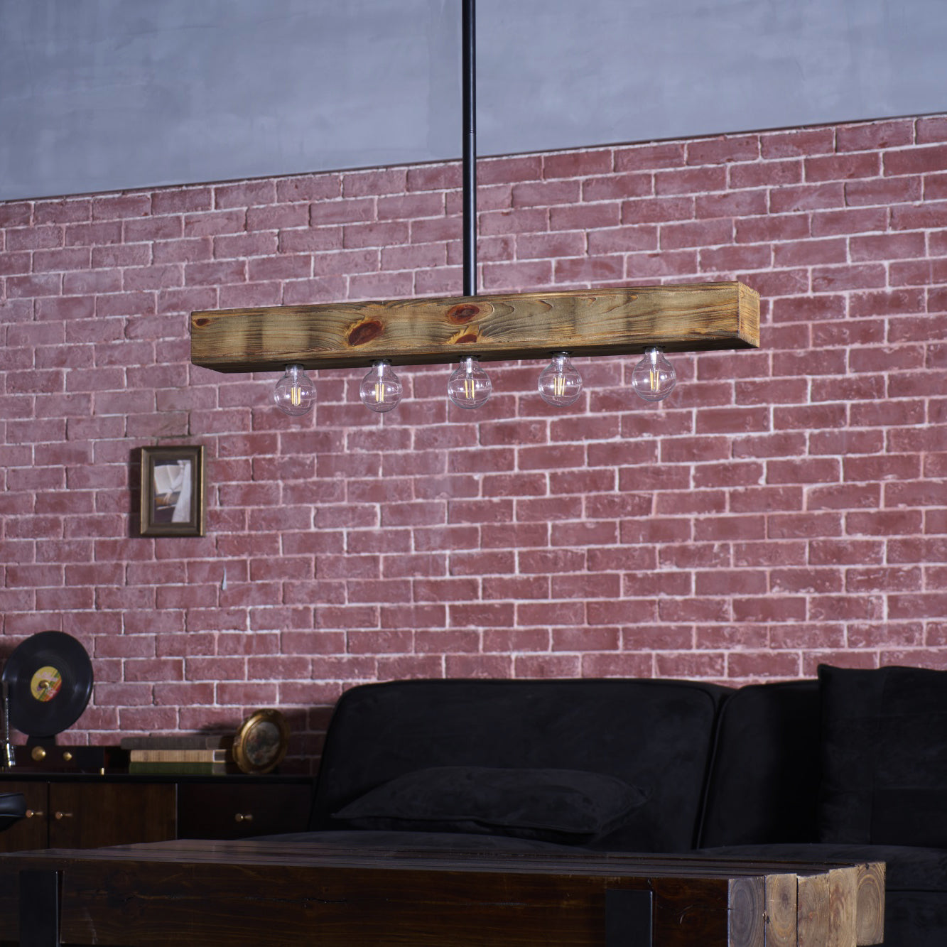 Talivan Linear Wooden Chandelier