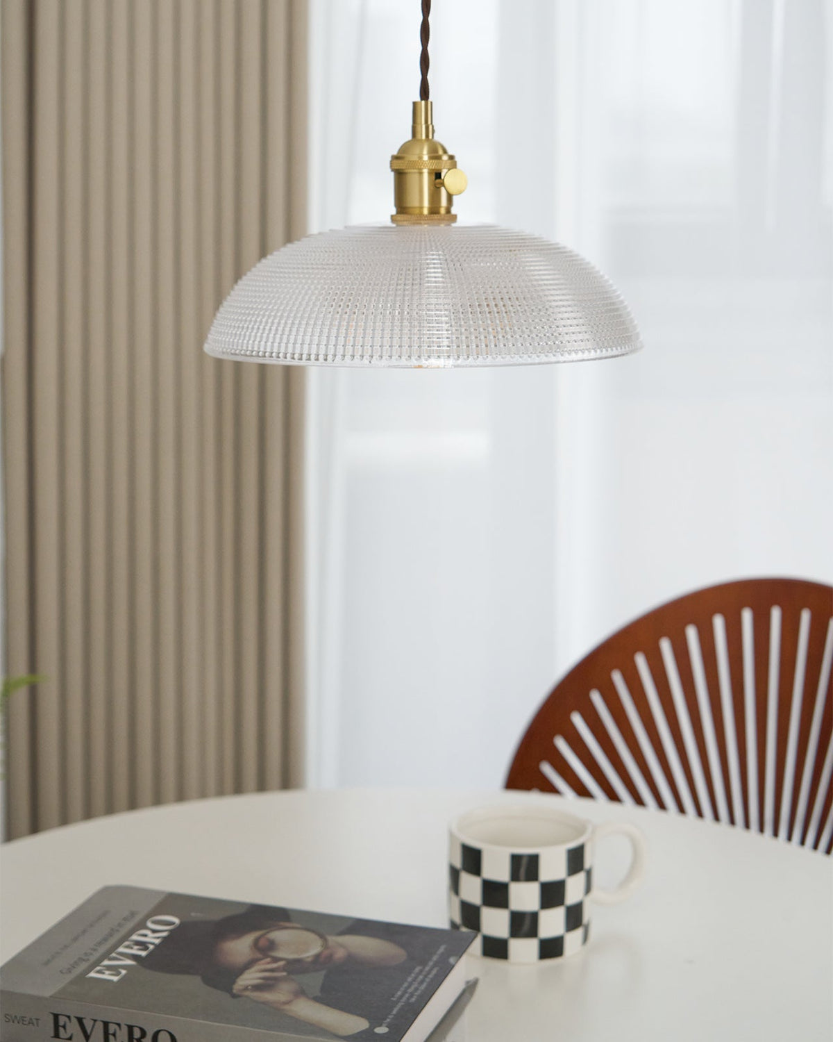Ribbed Spiral Pendant Light – detail 34