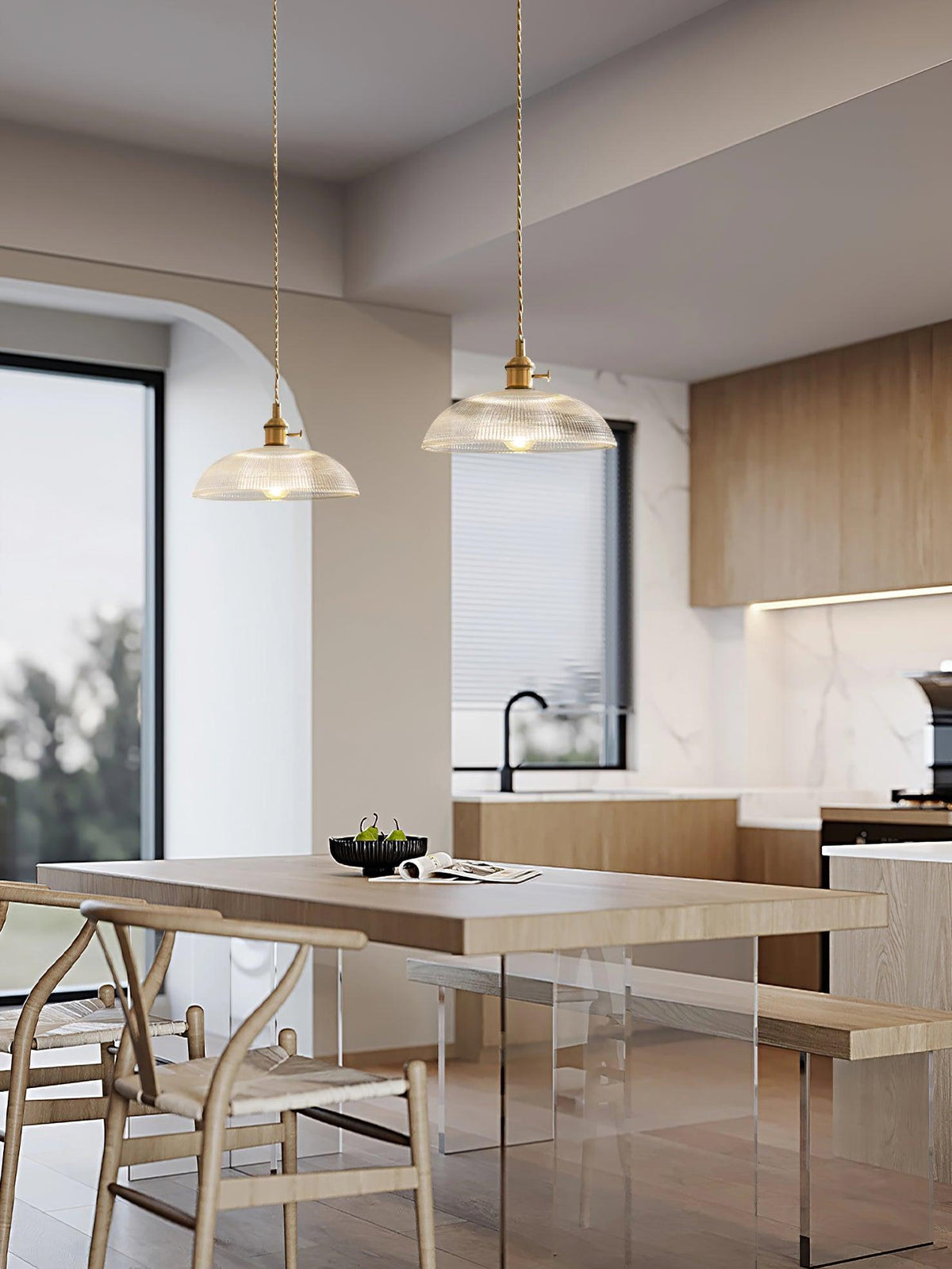 Ribbed Spiral Pendant Light – detail 10