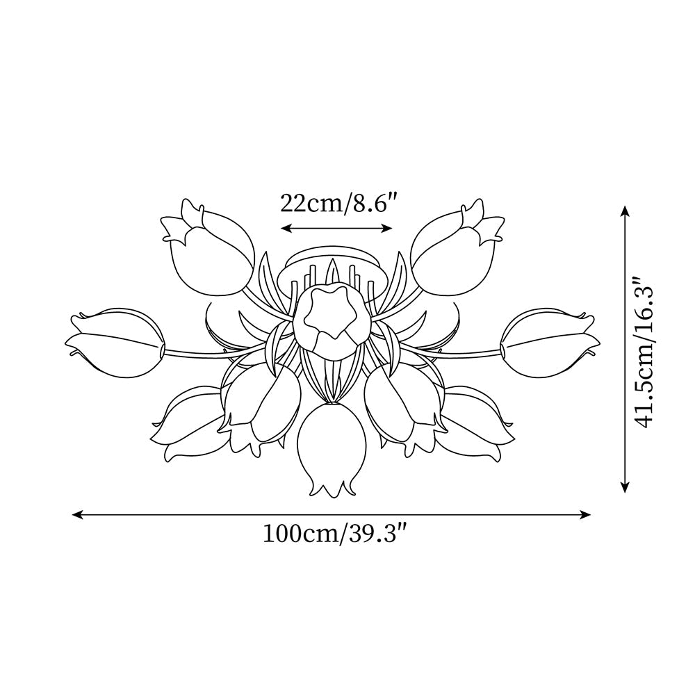 Wynroford Floral Ceiling Light
