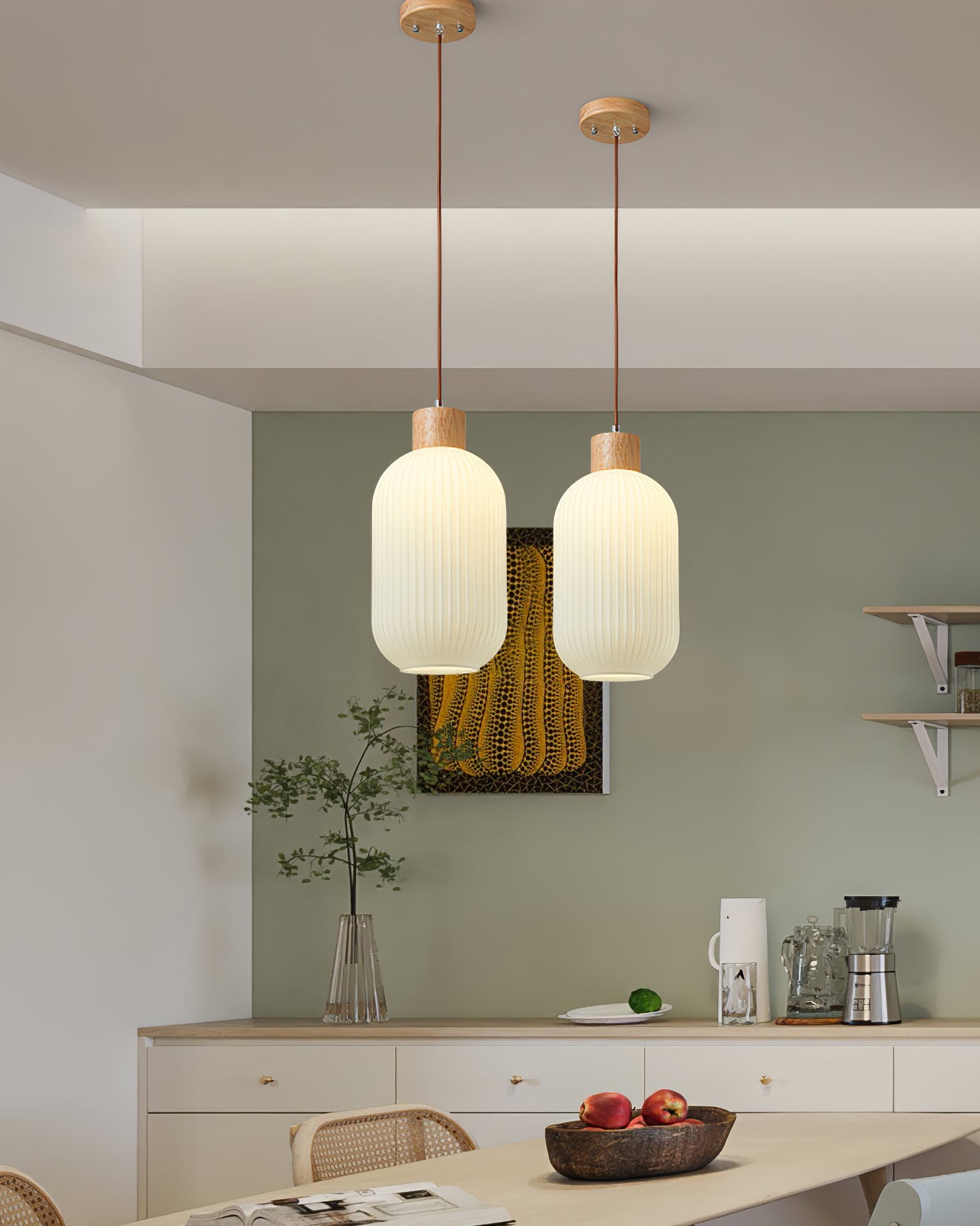 Finwyn Ribbed Pendant Light