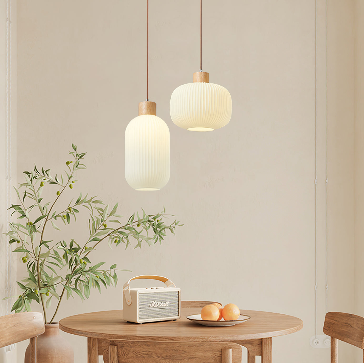 Finwyn Ribbed Pendant Light