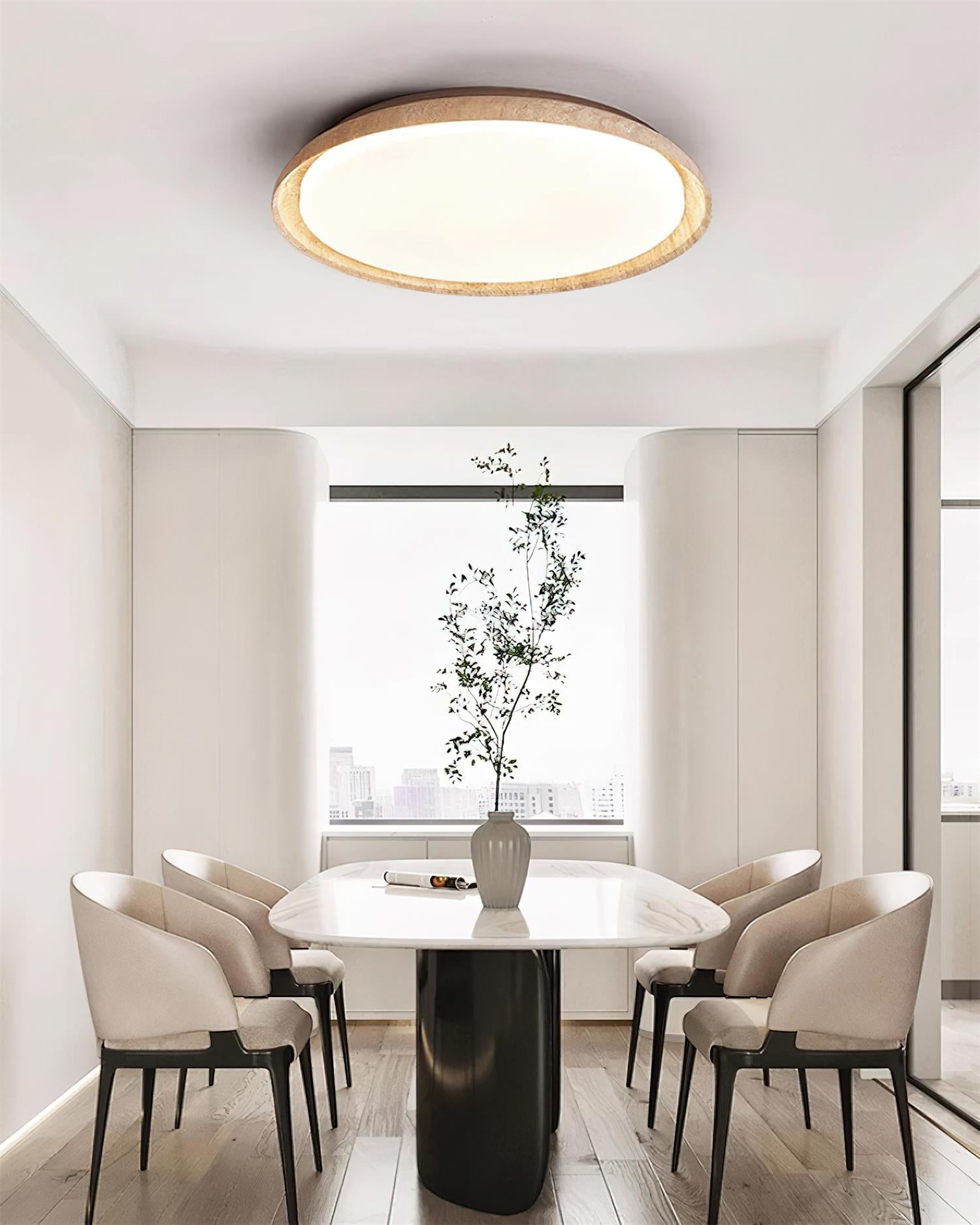 Bareno Round Travertine Ceiling Light