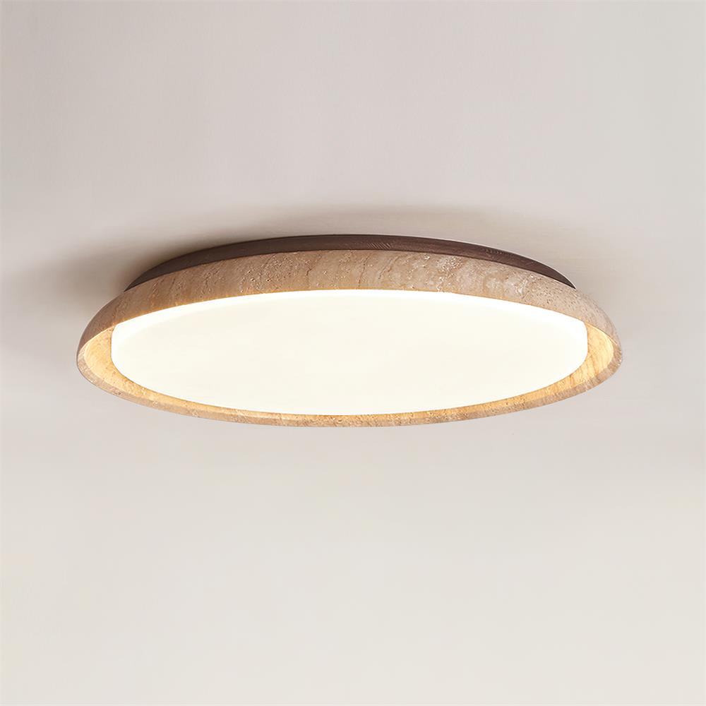 Bareno Round Travertine Ceiling Light