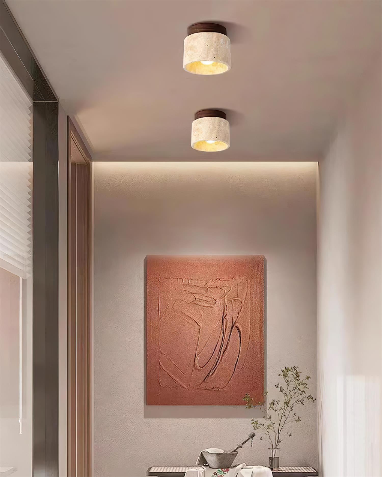 Rilore Travertine Ceiling Light
