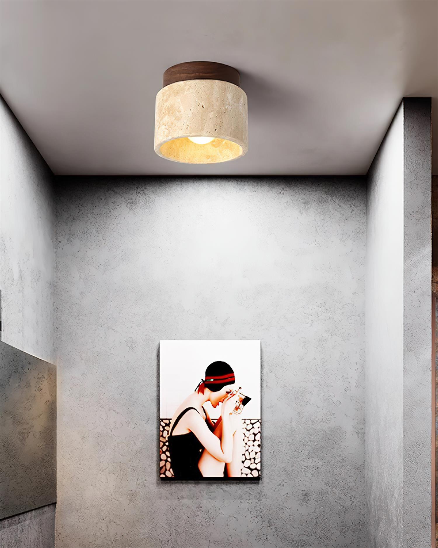 Rilore Travertine Ceiling Light