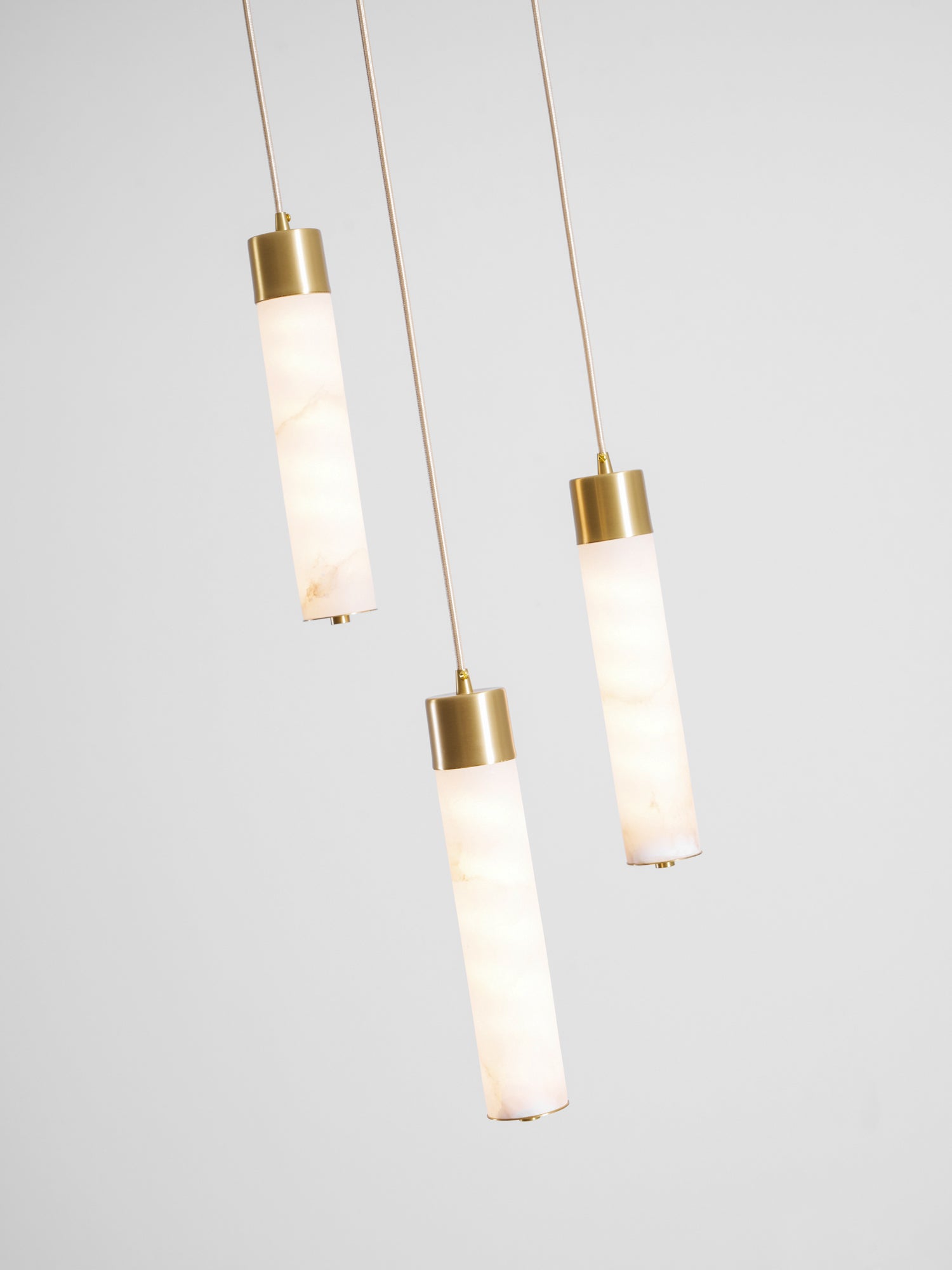 Keleyro Alabaster Tube Pendant Light
