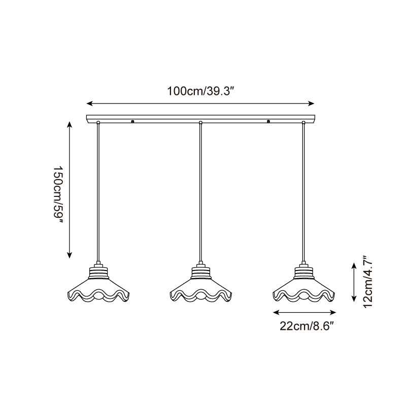 Halenoal Scalloped Pendant Light