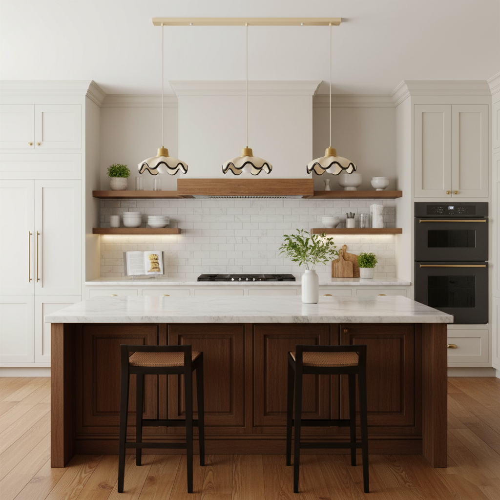 Halenoal Scalloped Pendant Light