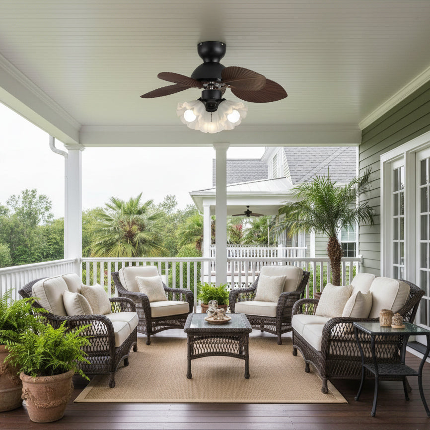 Tropica Palm Ceiling Fan Light – detail 5