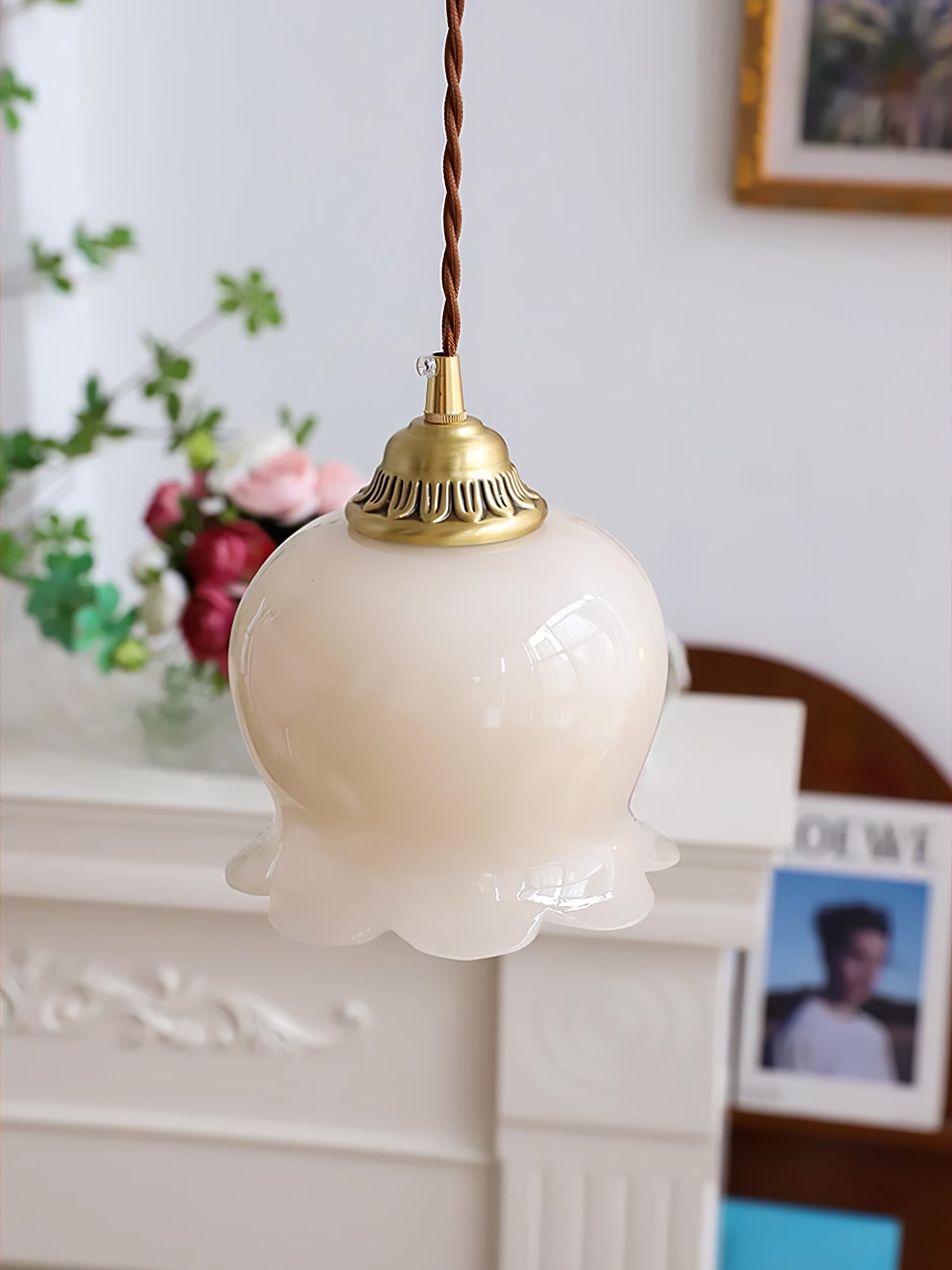 Emaley Flower Pendant Light