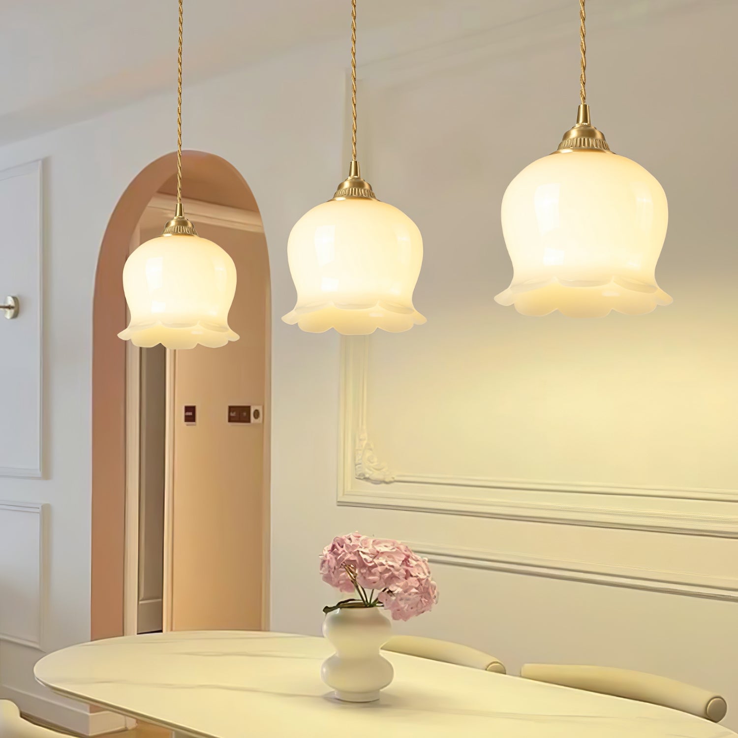 Emaley Flower Pendant Light