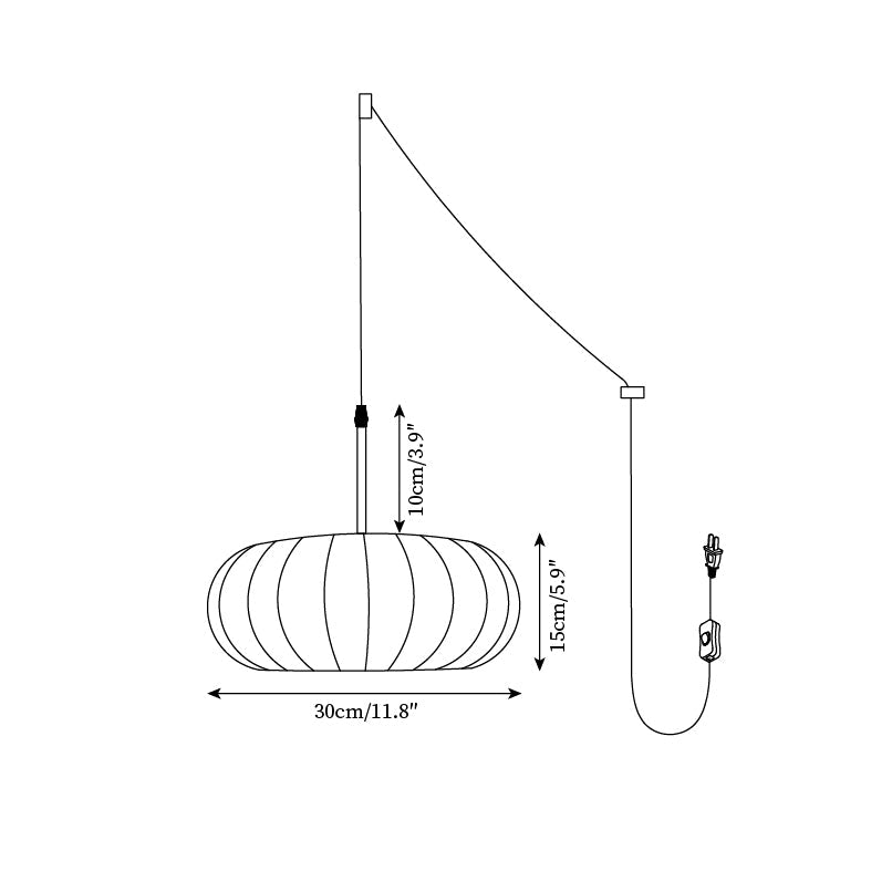 Okelan Plug In Pendant Light