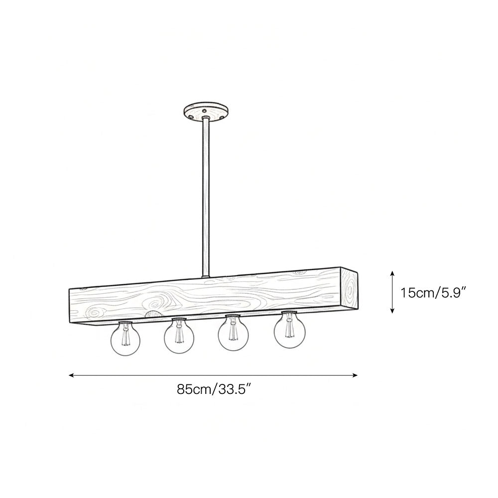 Talivan Linear Wooden Chandelier