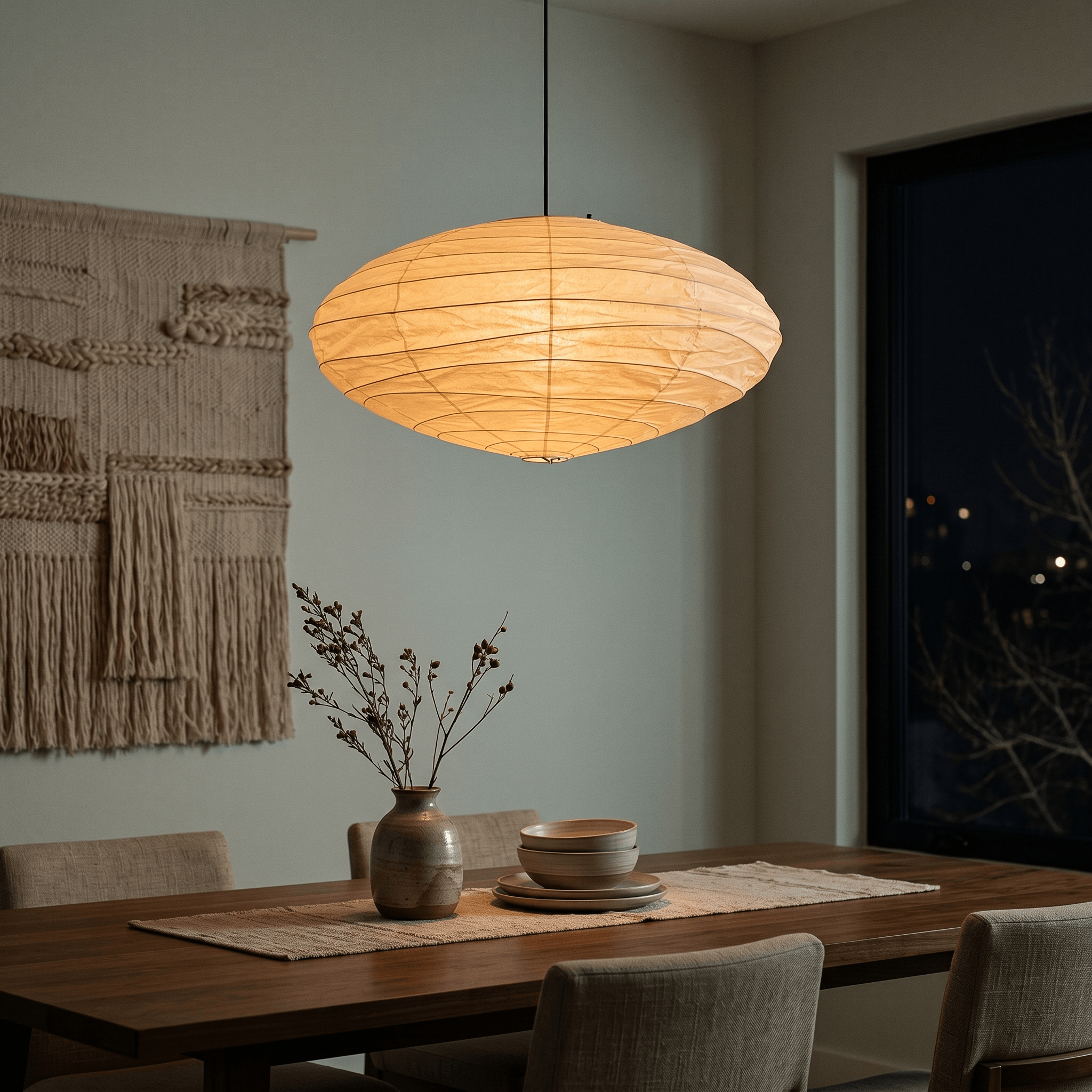 Renbay Rice Paper Pendant Light