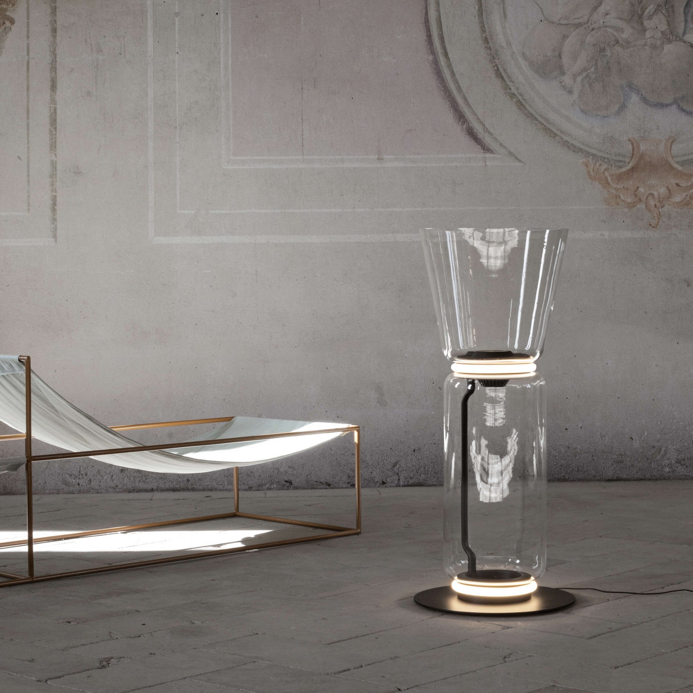 Mevvilzo Cylindrical Glass Floor Lamp