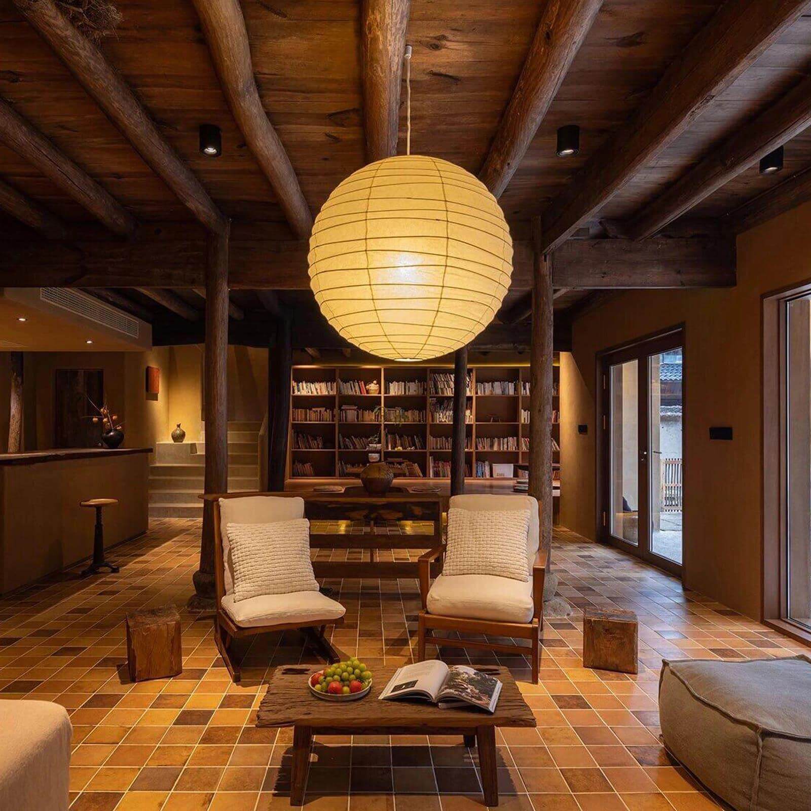 Bayleno Rice Paper  Pendant Light