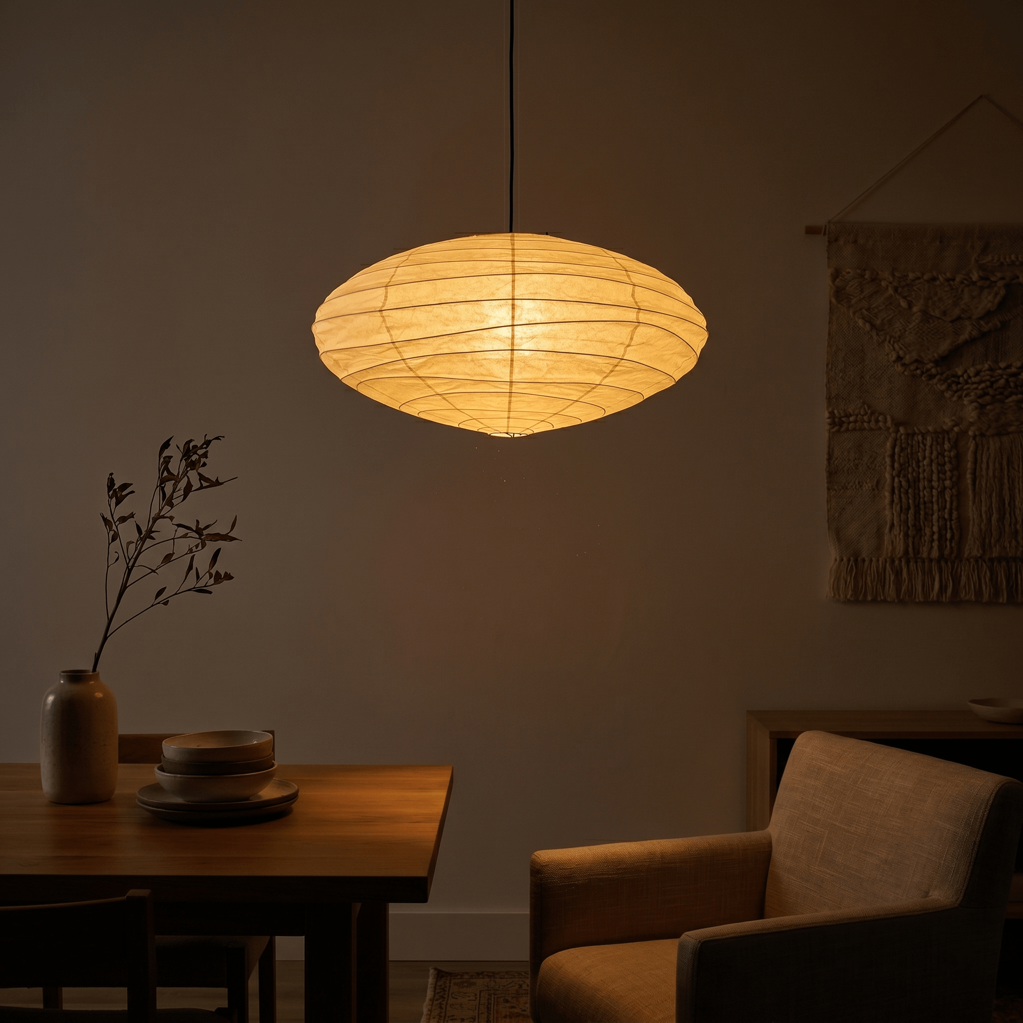 Renbay Rice Paper Pendant Light
