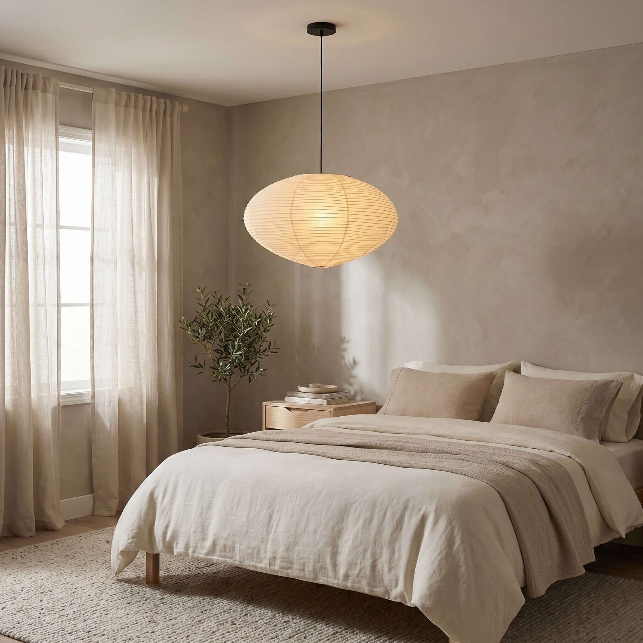 Evlynor Rice Paper Pendant Light