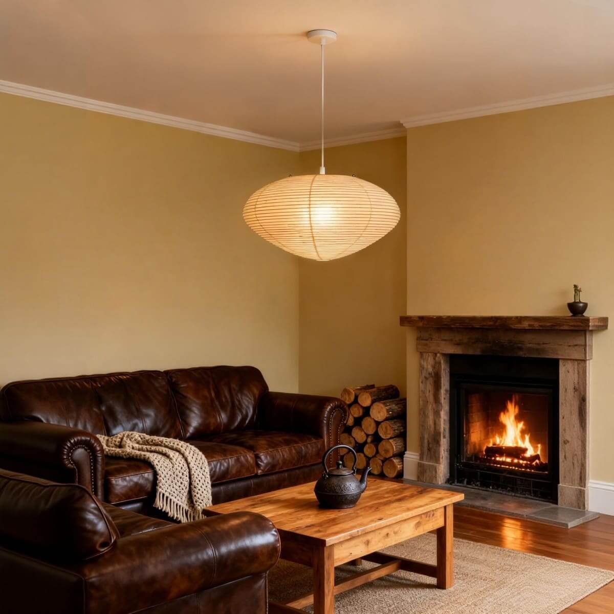 Evlynor Rice Paper Pendant Light