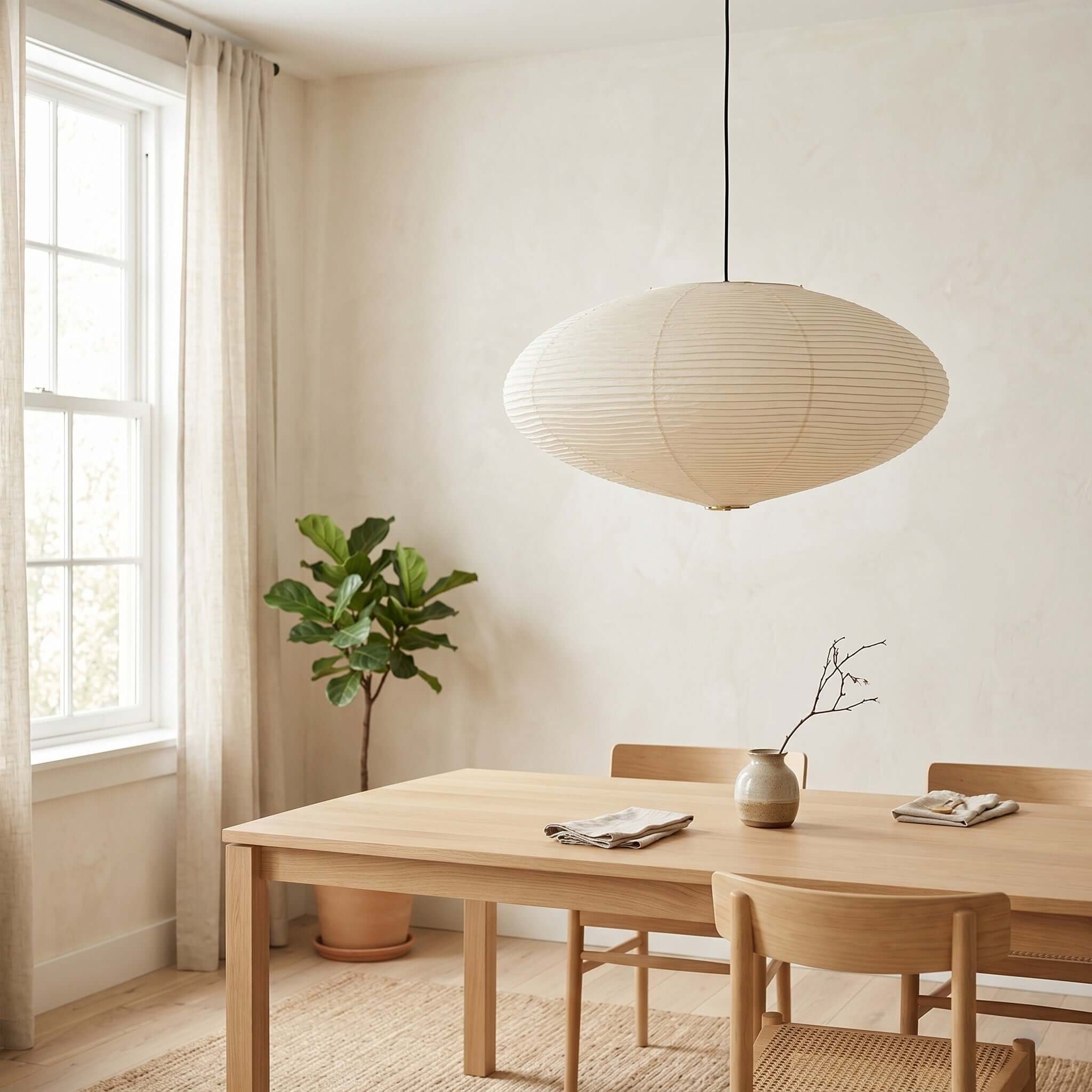 Evlynor Rice Paper Pendant Light