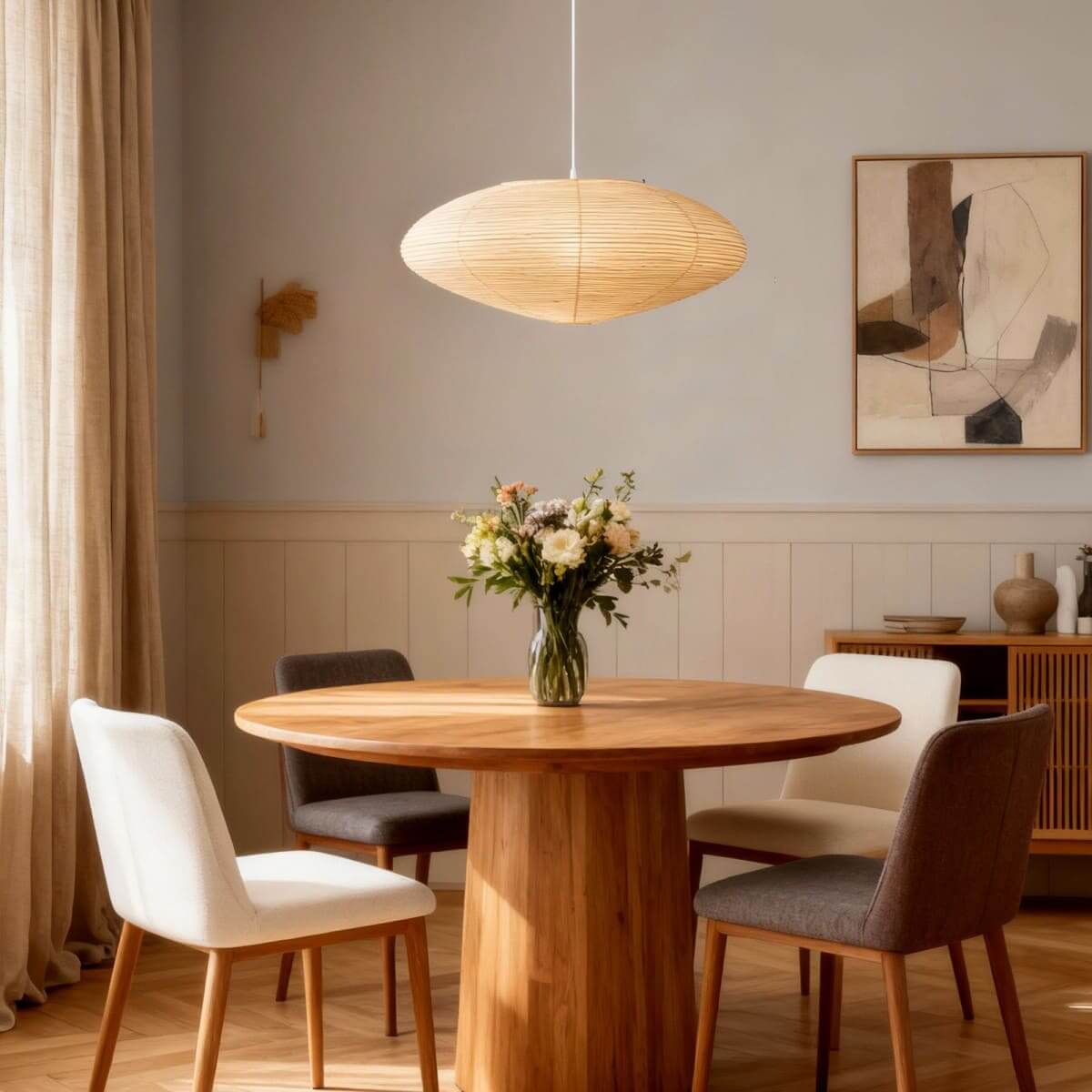 Evlynor Rice Paper Pendant Light