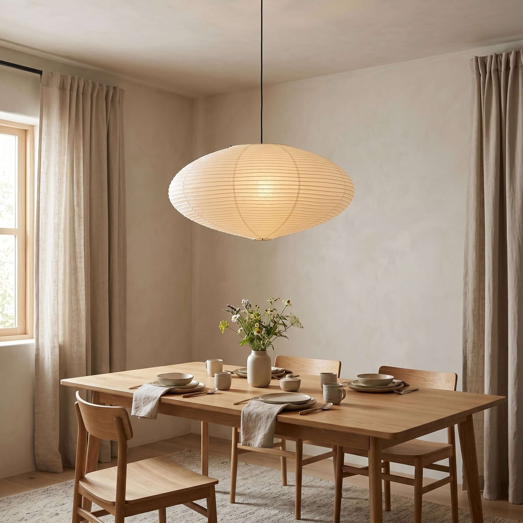 Evlynor Rice Paper Pendant Light